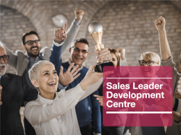 Sales Leader Development Centre cover