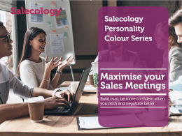 Maximise your sales meetings