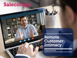 Remote Customer Intimacy Cover